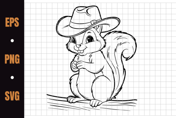 Cowboy Squirrel Line Art Embroidery Design Review