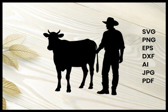 Farmer with Cow Silhouette Embroidery Design Review
