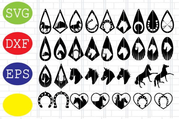 Horse Earrings Svg, Horseshoes Earring Review