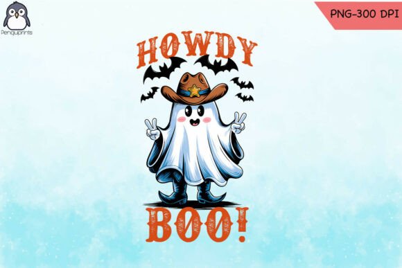 Howdy Boo Cute Ghost Cowboy Halloween Design Review