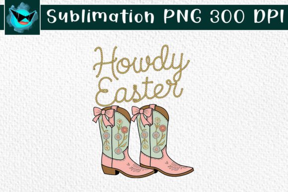 Howdy Western Easter Bunny Cowboy PNG