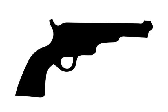 Revolver Silhouette: A Bold Embroidery Design for Western Projects