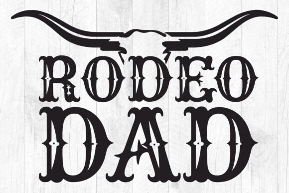 Rodeo Dad Western Longhorn Skull Dad