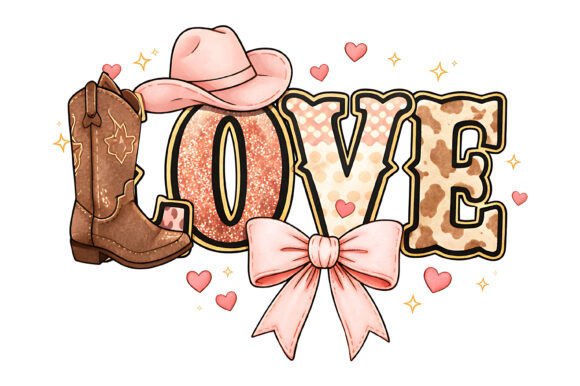 Western Cowgirl Love Typography Review